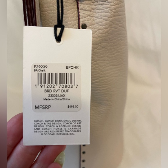 Coach Duffle With Rivets - Picture 8 of 14